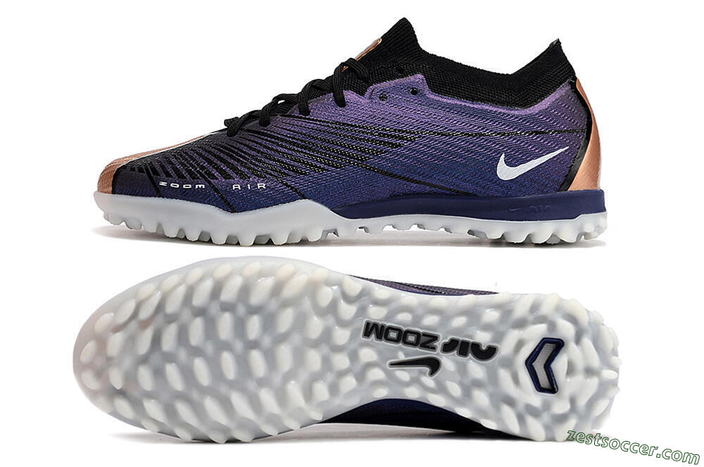 Nike Air Zoom Mercurial Vapor 15 Elite TF Low-Tops Soccer Shoes - Purple/Black 1
