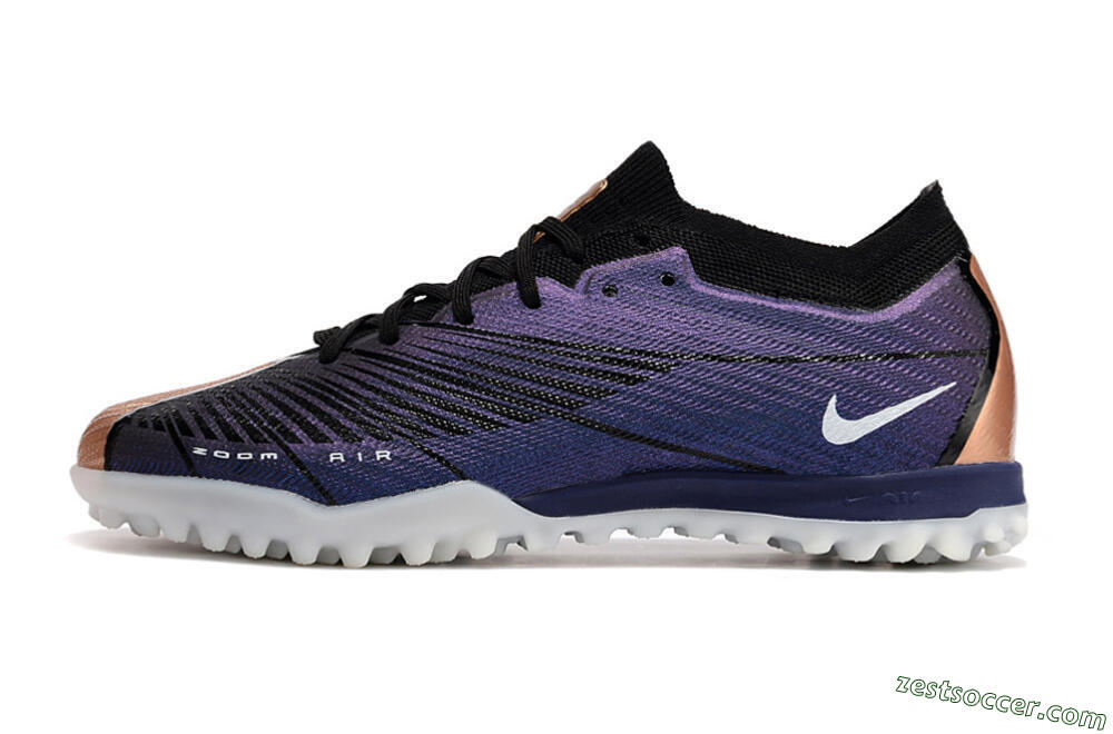 Nike Air Zoom Mercurial Vapor 15 Elite TF Low-Tops Soccer Shoes - Purple/Black 2