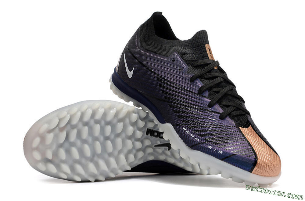 Nike Air Zoom Mercurial Vapor 15 Elite TF Low-Tops Soccer Shoes - Purple/Black 4