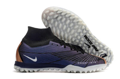 Nike Air Zoom Mercurial Superfly 9 Elite TF High-Tops Soccer Shoes - Purple/Black