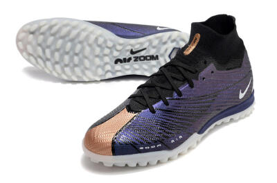 Nike Air Zoom Mercurial Superfly 9 Elite TF High-Tops Soccer Shoes - Purple/Black