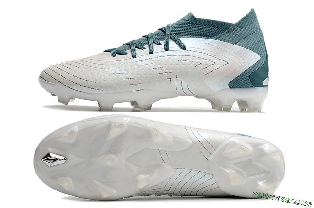 Adidas Predator Accuracy 23.1 FG Low-Tops Soccer Cleats - White/Green 1