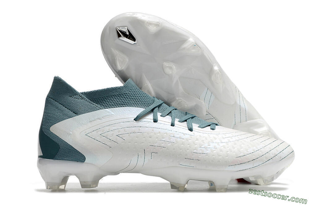 Adidas Predator Accuracy 23.1 FG Low-Tops Soccer Cleats - White/Green 0