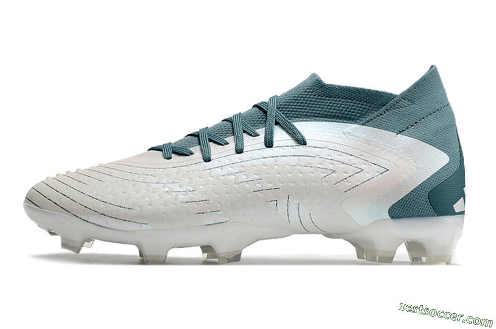 Adidas Predator Accuracy 23.1 FG Low-Tops Soccer Cleats - White/Green 2