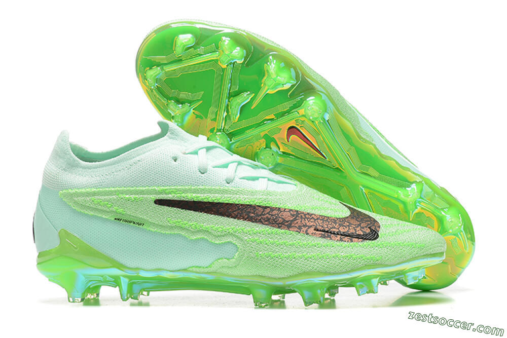 Nike Phantom GX Elite FG Low-Tops Soccer Cleats - Green/Black 0