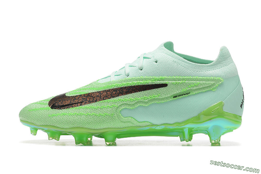Nike Phantom GX Elite FG Low-Tops Soccer Cleats - Green/Black 2