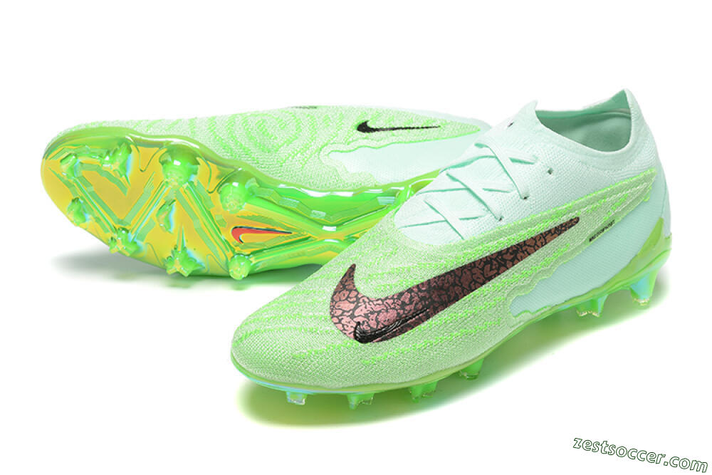 Nike Phantom GX Elite FG Low-Tops Soccer Cleats - Green/Black 3