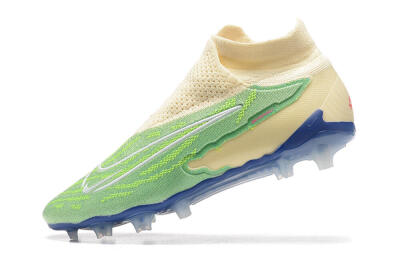 Nike Phantom GX Elite DF FG High-Tops Soccer Cleats - Green/Beige/Blue