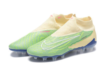 Nike Phantom GX Elite DF FG High-Tops Soccer Cleats - Green/Beige/Blue