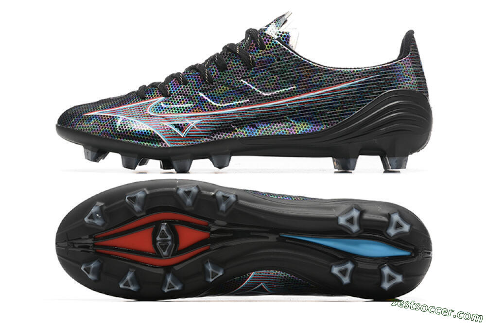 Mizuno Alpha Made In Japan FG Low-Tops Soccer Cleats - Black/Red 1