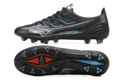 Mizuno Alpha Made In Japan FG Low-Tops Soccer Cleats - Black/Red