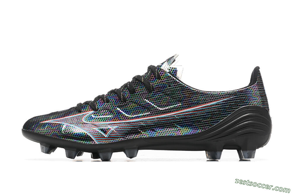 Mizuno Alpha Made In Japan FG Low-Tops Soccer Cleats - Black/Red 2