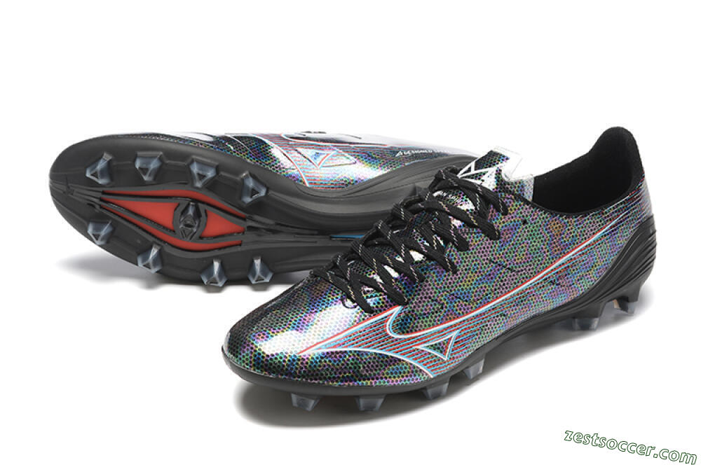 Mizuno Alpha Made In Japan FG Low-Tops Soccer Cleats - Black/Red 3