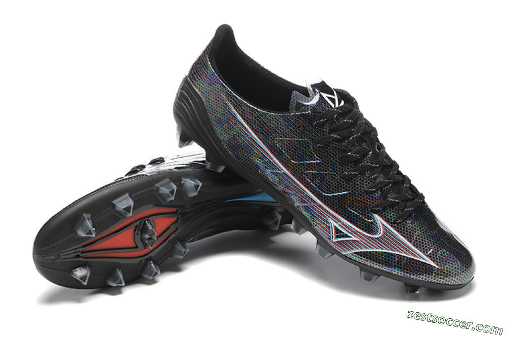Mizuno Alpha Made In Japan FG Low-Tops Soccer Cleats - Black/Red 4