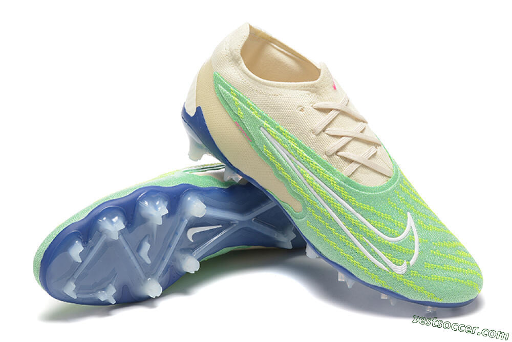 Nike Phantom GX Elite FG Low-Tops Soccer Cleats - Green/Beige 4
