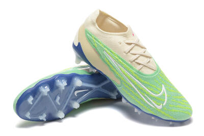 Nike Phantom GX Elite FG Low-Tops Soccer Cleats - Green/Beige
