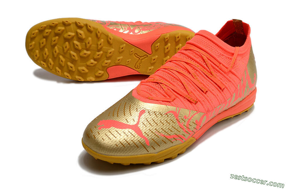 Puma Future Z 1.3 Instinct TF Low-Tops Soccer Shoes - Red/Gold 3