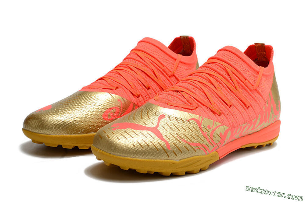 Puma Future Z 1.3 Instinct TF Low-Tops Soccer Shoes - Red/Gold 9