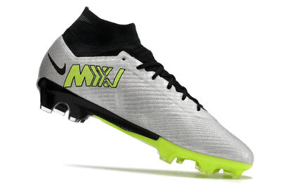 Nike Air Zoom Mercurial Superfly 9 Elite FG High-Tops Soccer Cleats - Grey/Yellow/Black