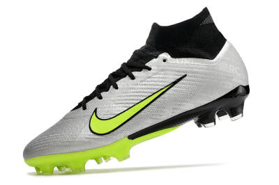 Nike Air Zoom Mercurial Superfly 9 Elite FG High-Tops Soccer Cleats - Grey/Yellow/Black