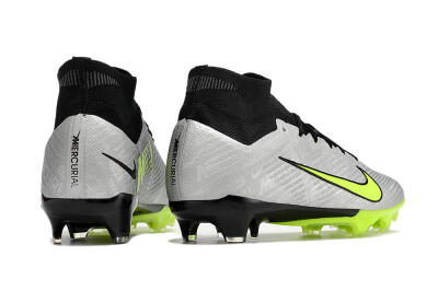 Nike Air Zoom Mercurial Superfly 9 Elite FG High-Tops Soccer Cleats - Grey/Yellow/Black