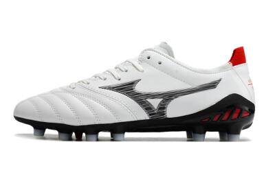 Mizuno Morelia Neo 3 Made in Japan FG Low-Tops Soccer Cleats - White/Black/Red