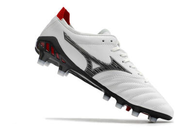Mizuno Morelia Neo 3 Made in Japan FG Low-Tops Soccer Cleats - White/Black/Red
