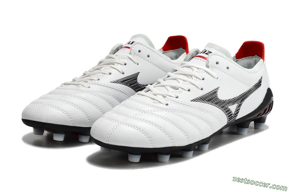 Mizuno Morelia Neo 3 Made in Japan FG Low-Tops Soccer Cleats - White/Black/Red 9