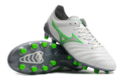 Mizuno Morelia Neo 3 Made in Japan FG Low-Tops Soccer Cleats - White/Green