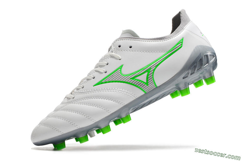 Mizuno Morelia Neo 3 Made in Japan FG Low-Tops Soccer Cleats - White/Green 7