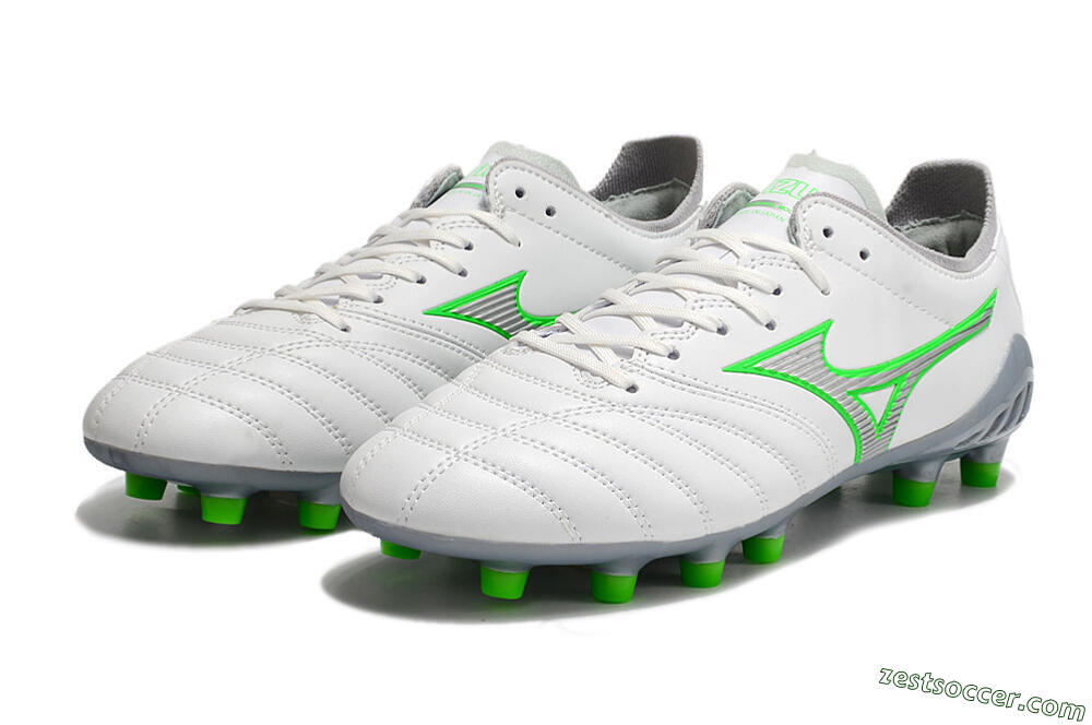 Mizuno Morelia Neo 3 Made in Japan FG Low-Tops Soccer Cleats - White/Green 9