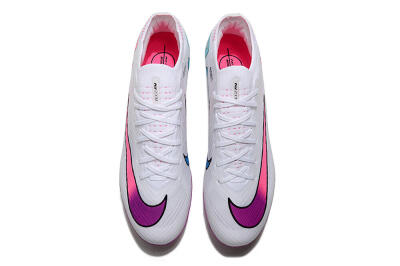 Nike Air Zoom Mercurial Vapor 15 Elite FG Low-Tops Soccer Cleats - White/Pink/Purple