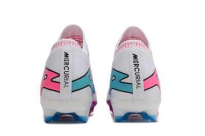 Nike Air Zoom Mercurial Vapor 15 Elite FG Low-Tops Soccer Cleats - White/Pink/Purple