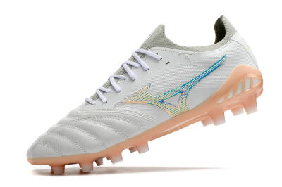 Mizuno Morelia Neo 3 FG Low-Tops Soccer Cleats - White/Blue/Pink