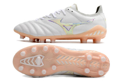 Mizuno Morelia Neo 3 FG Low-Tops Soccer Cleats - White/Pink