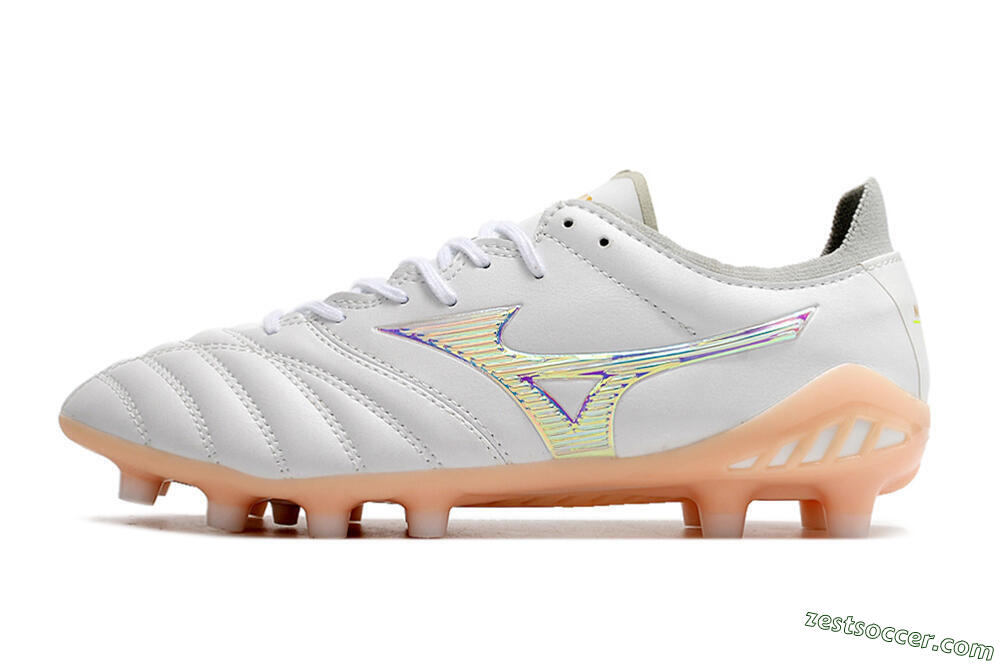 Mizuno Morelia Neo 3 FG Low-Tops Soccer Cleats - White/Pink 2