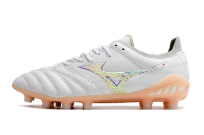 Mizuno Morelia Neo 3 FG Low-Tops Soccer Cleats - White/Pink