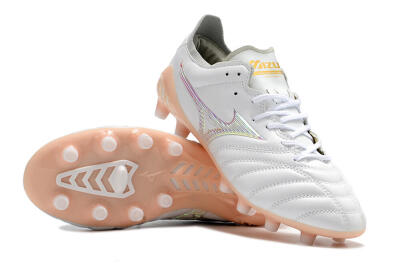 Mizuno Morelia Neo 3 FG Low-Tops Soccer Cleats - White/Pink