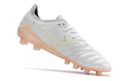 Mizuno Morelia Neo 3 FG Low-Tops Soccer Cleats - White/Pink
