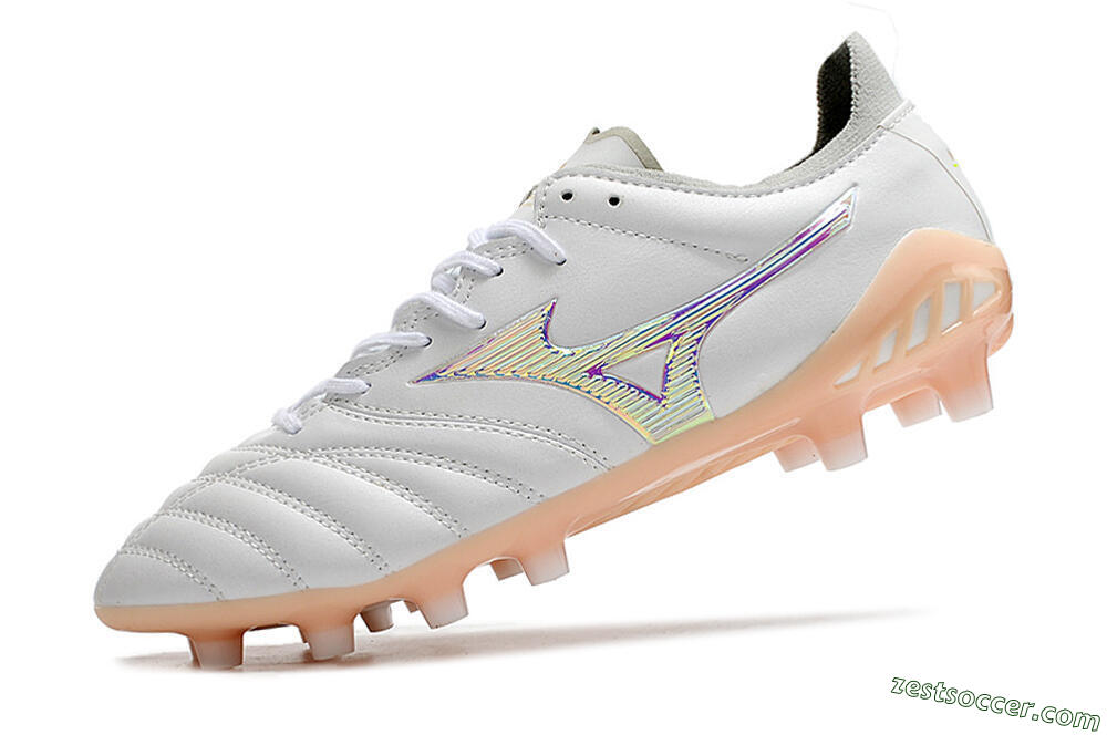 Mizuno Morelia Neo 3 FG Low-Tops Soccer Cleats - White/Pink 5