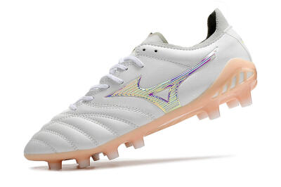 Mizuno Morelia Neo 3 FG Low-Tops Soccer Cleats - White/Pink