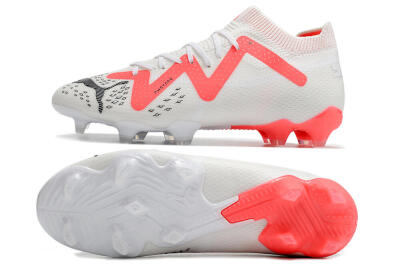 Puma Future Ultimate FG Low-Tops Soccer Cleats - White/Red/Black