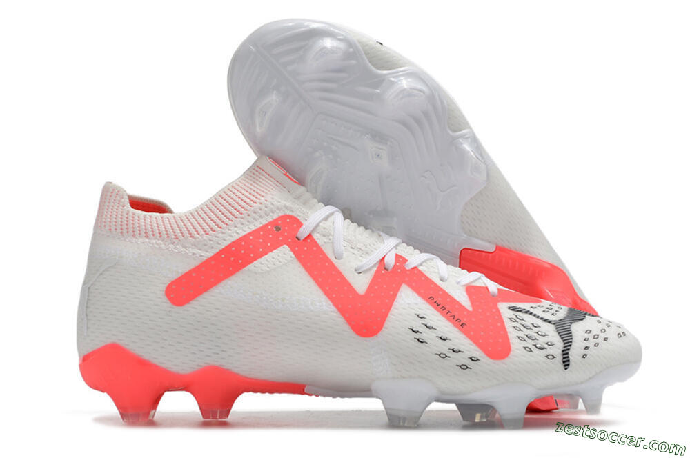Puma Future Ultimate FG Low-Tops Soccer Cleats - White/Red/Black 0