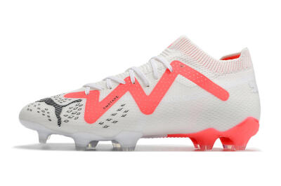 Puma Future Ultimate FG Low-Tops Soccer Cleats - White/Red/Black