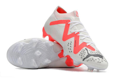 Puma Future Ultimate FG Low-Tops Soccer Cleats - White/Red/Black