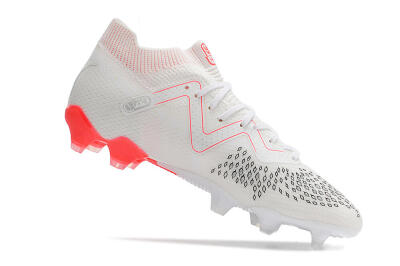 Puma Future Ultimate FG Low-Tops Soccer Cleats - White/Red/Black