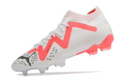 Puma Future Ultimate FG Low-Tops Soccer Cleats - White/Red/Black