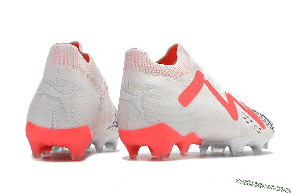 Puma Future Ultimate FG Low-Tops Soccer Cleats - White/Red/Black 6