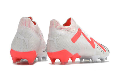 Puma Future Ultimate FG Low-Tops Soccer Cleats - White/Red/Black