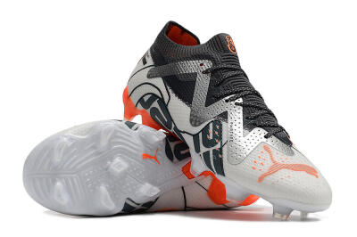 Puma Future Ultimate FG Low-Tops Soccer Cleats - White/Silver/Black